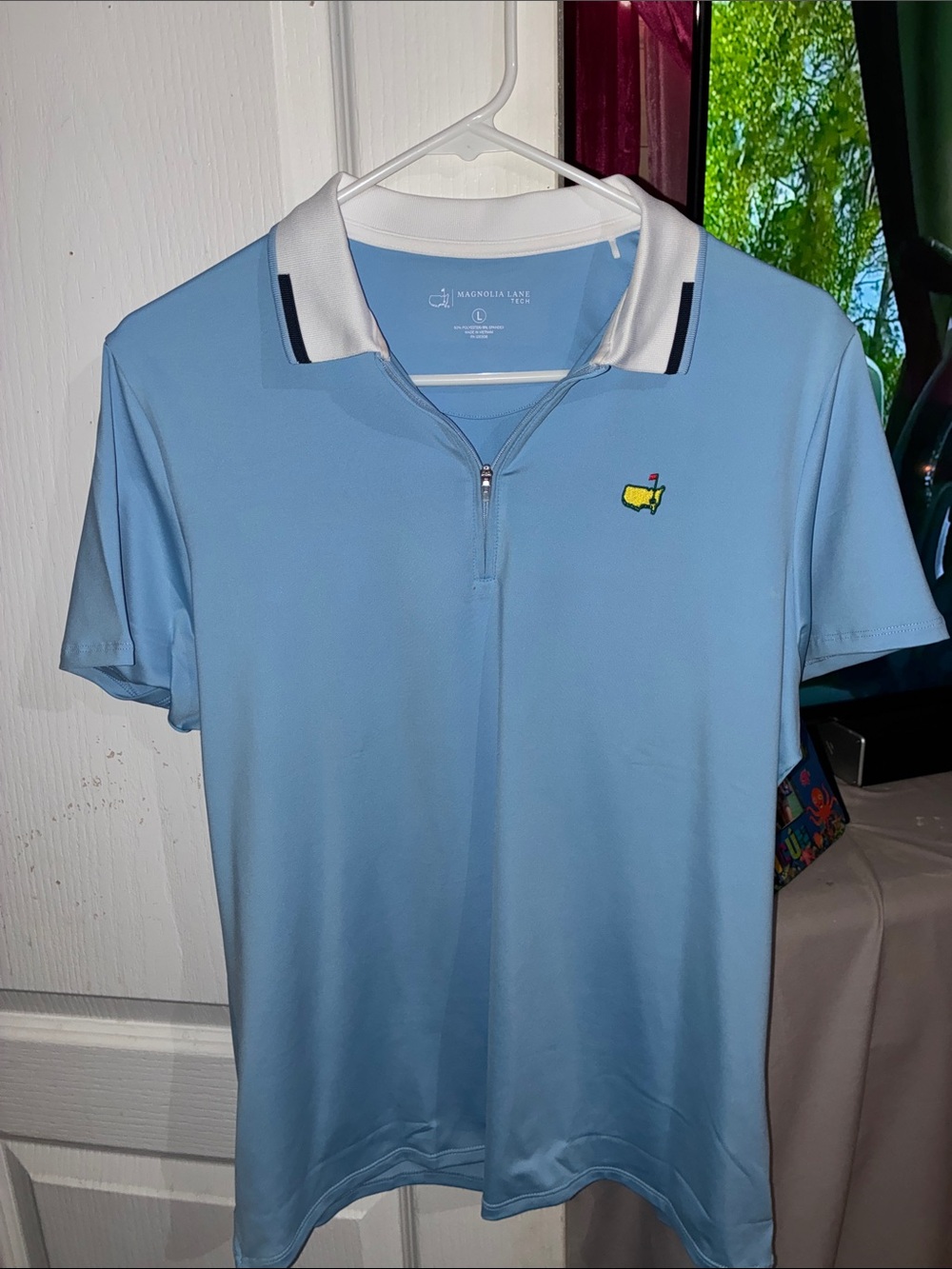 Masters Light Blue Short-Sleeve Quarter-Zip 2026 Authentic